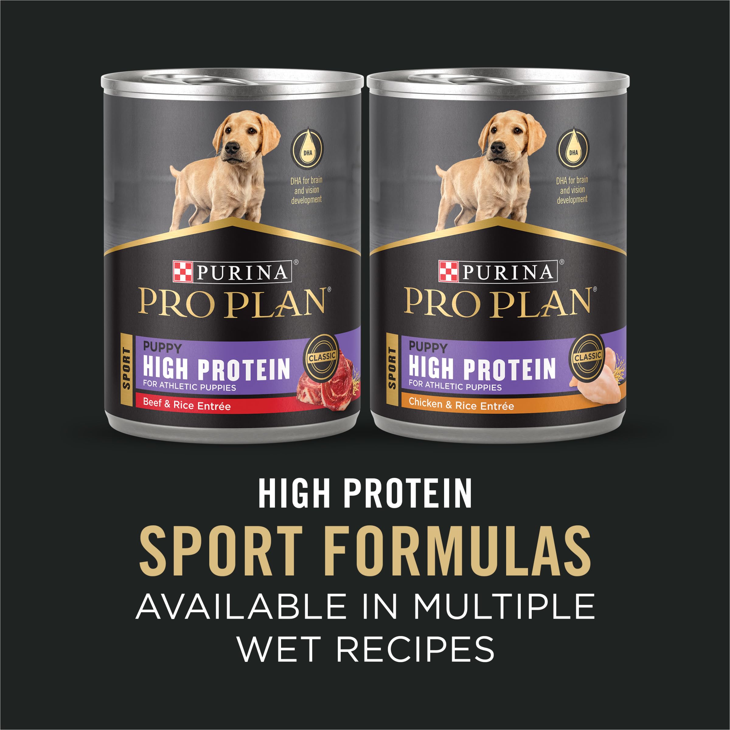 Purina Pro Plan Sport Développement croquettes quotidiennes pour chiots en entraînement.