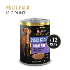 Plat humide Purina Pro Plan Sport idéal pour chiens actifs, favorisant l’hydratation.