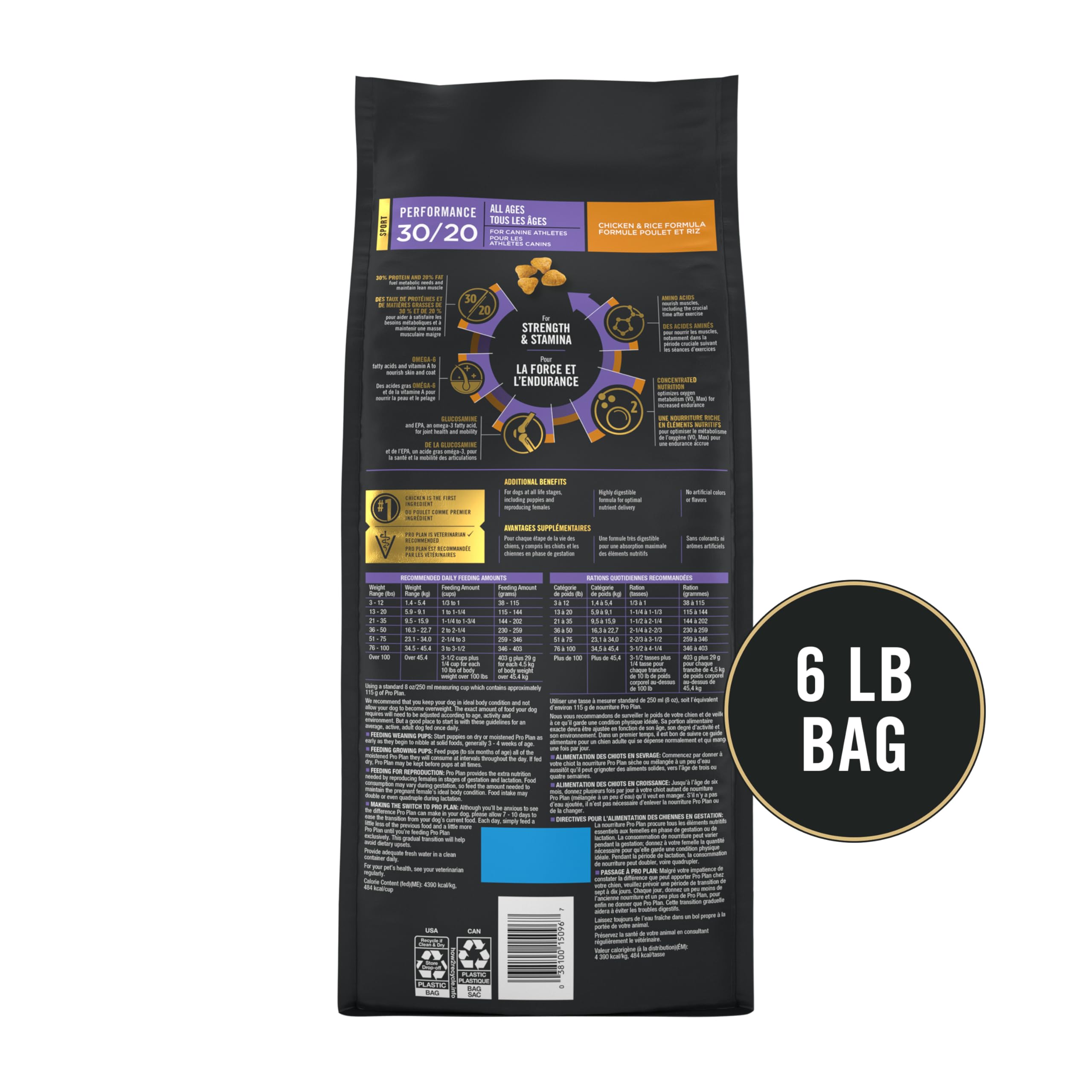 Purina Pro Plan Sport utilisation quotidienne, alimentation complète et équilibrée