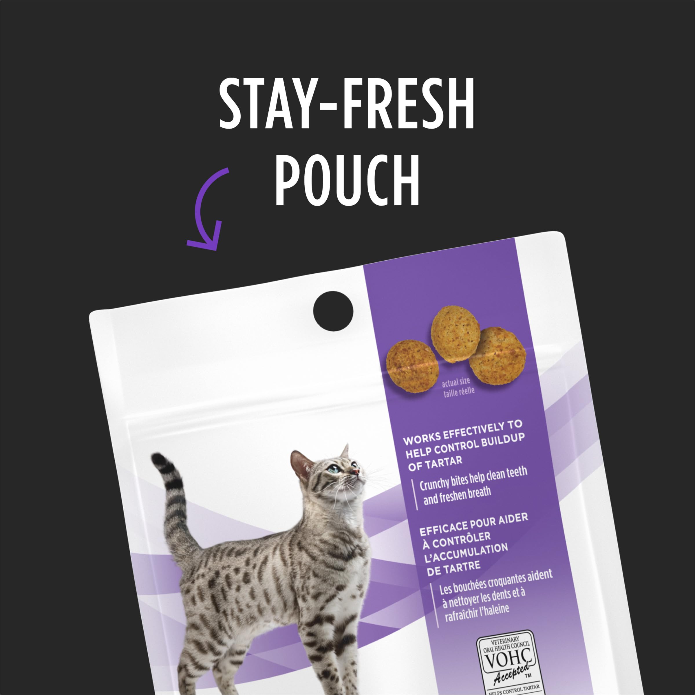 Purina Pro Plan Veterinary Diets Dental Bites, formule naturelle au poulet et foie.