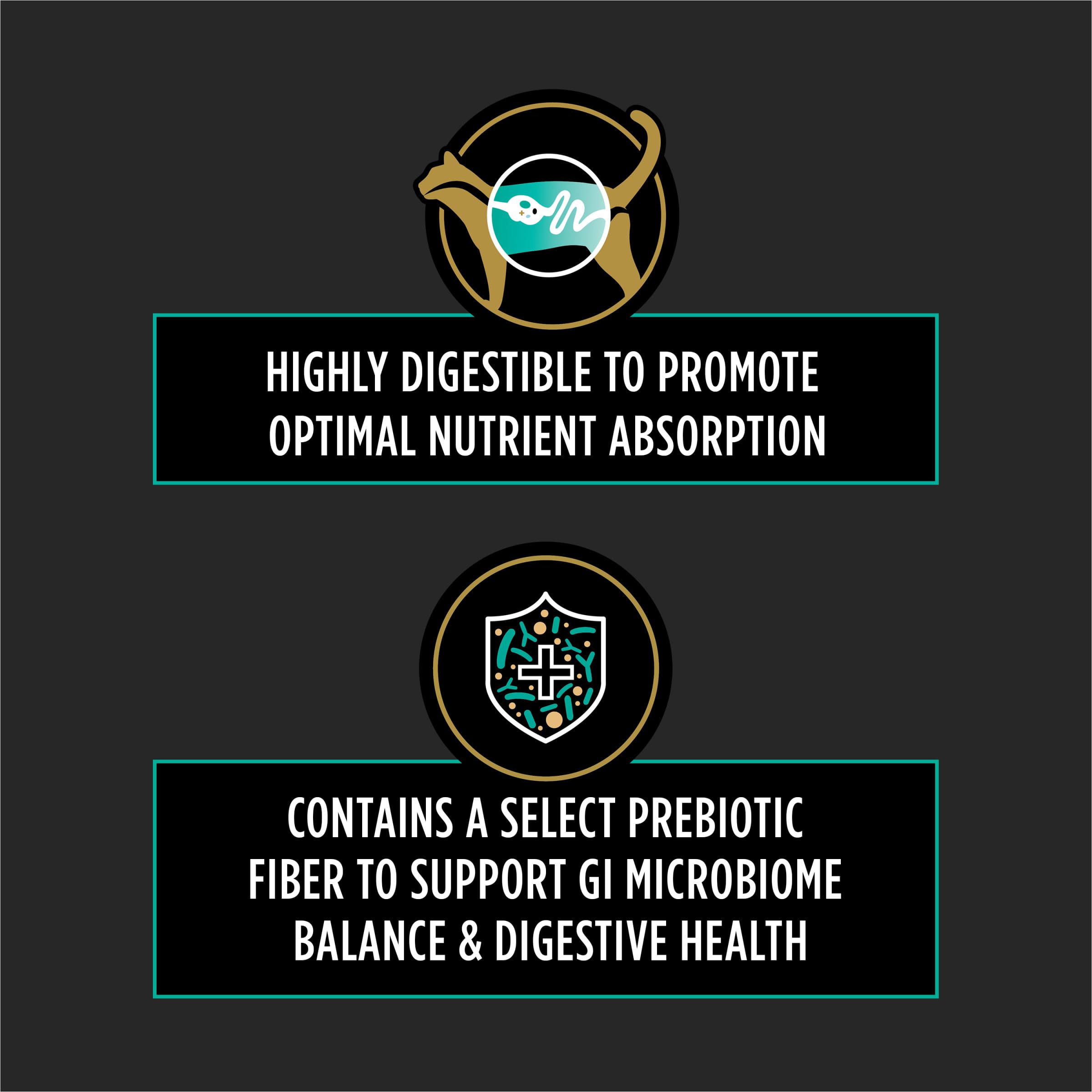 Texture humide des boîtes Purina Pro Plan Veterinary Diets en gros plan.