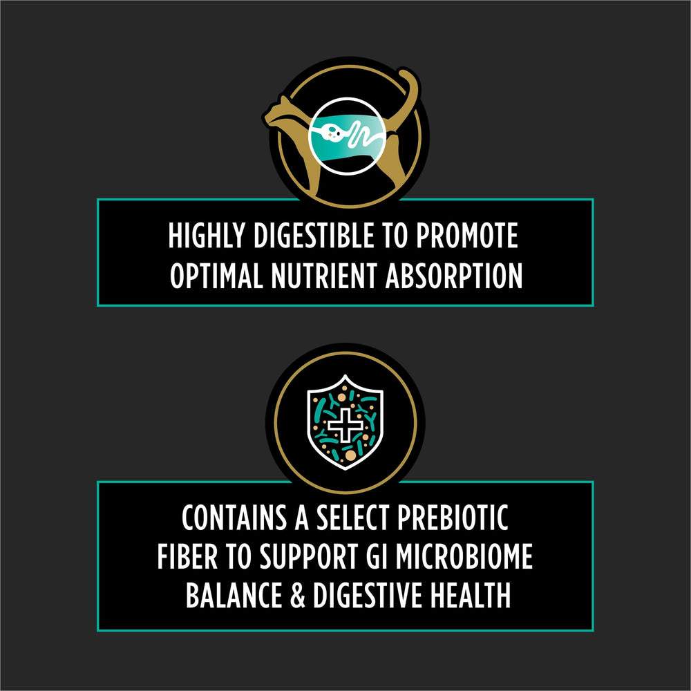 Texture humide des boîtes Purina Pro Plan Veterinary Diets en gros plan.