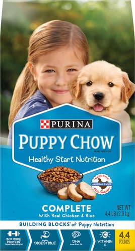 Croquettes au poulet Purina Puppy Chow, appétentes pour chiots