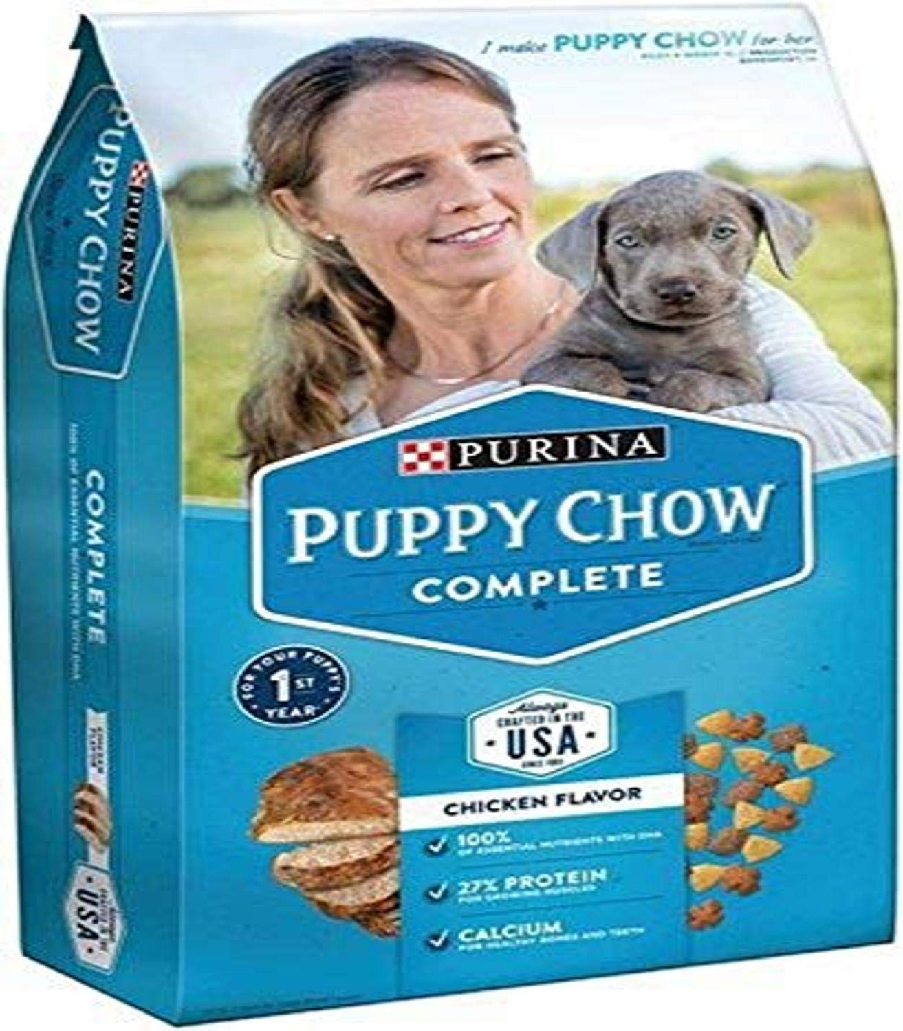 Purina Puppy Chow en sac de 2 kg avec croquettes au poulet pour chiots