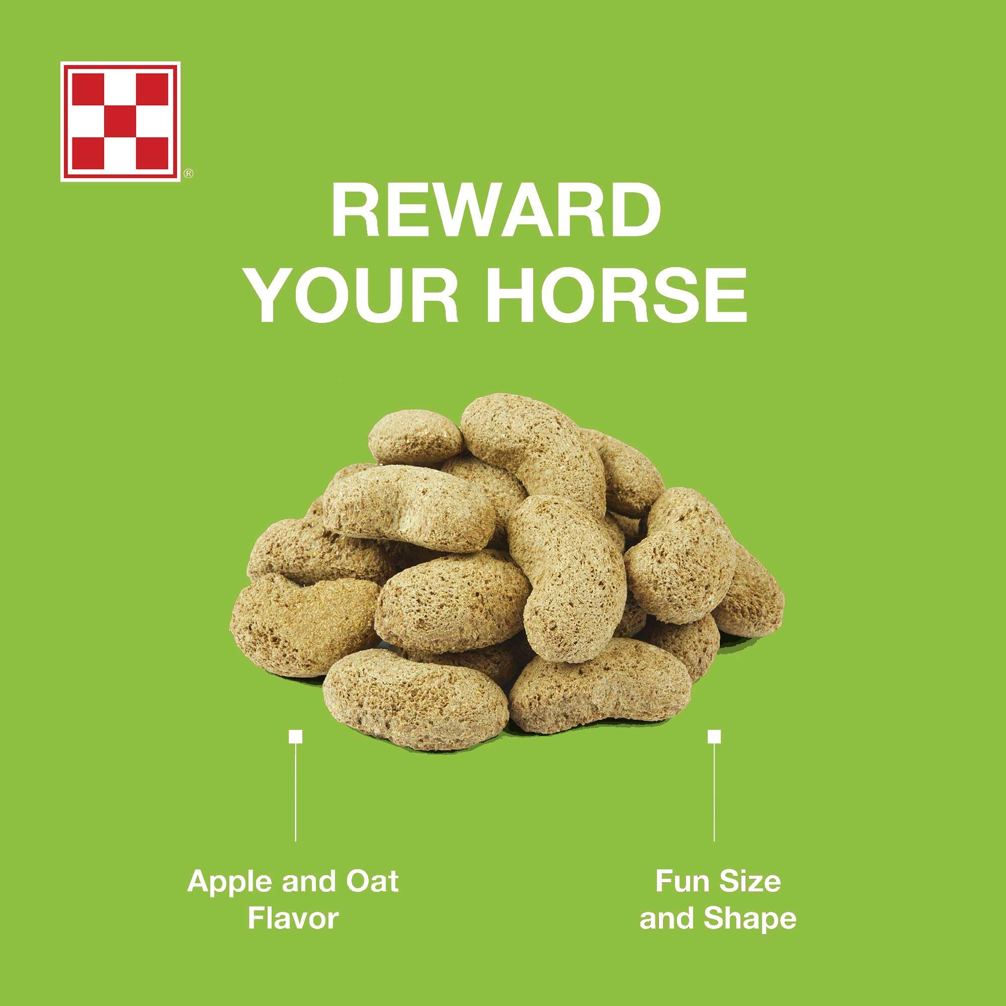 Sac Purina pomme et avoine, portion pratique pour les séances quotidiennes.