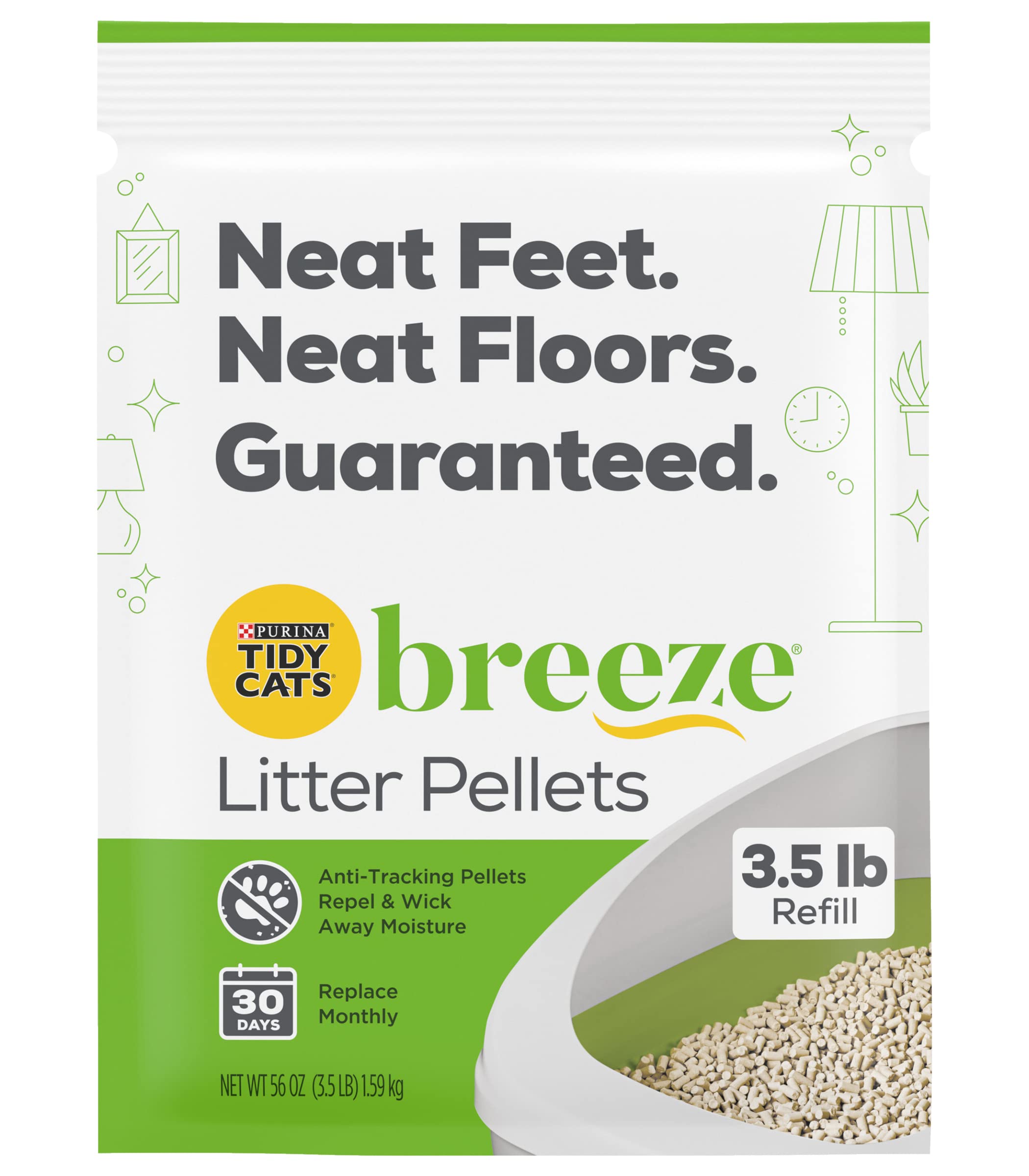 Purina Tidy Cats Breeze Pellets sans parfum pour un entretien simple.