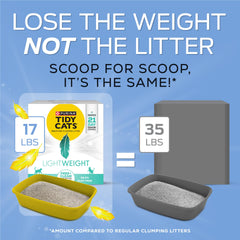 Purina Tidy Cats LightWeight Free and Clean, contrôle d'odeur sur 21 jours.