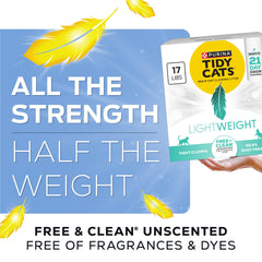 Purina Tidy Cats LightWeight Free and Clean, charbon actif pour neutraliser les odeurs.