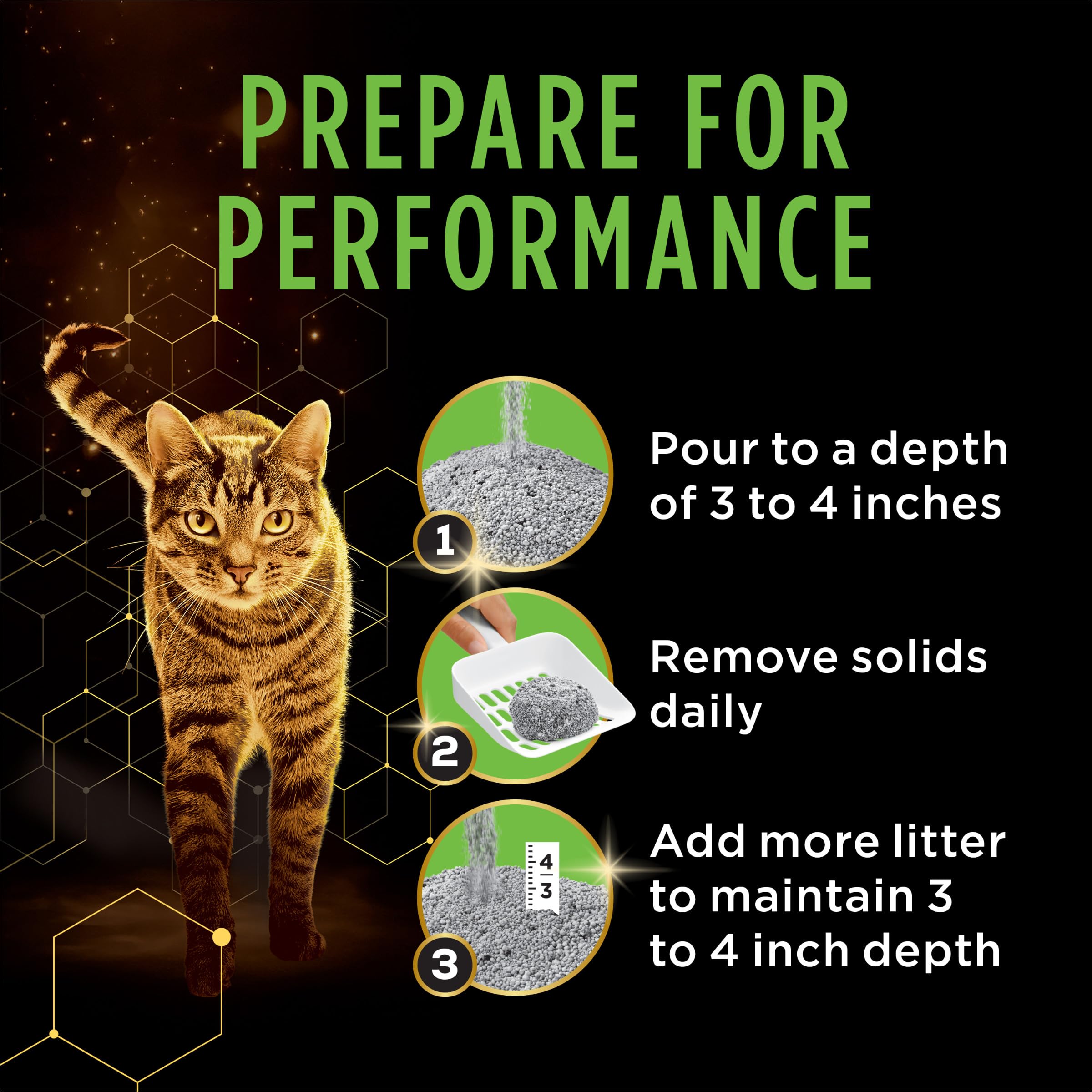 Purina Tidy Cats Performance Plus, adaptée aux foyers multi-chats pour un meilleur contrôle.