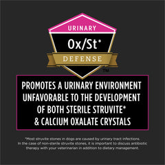 Purina UR Urinaire Ox/St, formulation sèche adaptée à la gestion des cristaux urinaires.