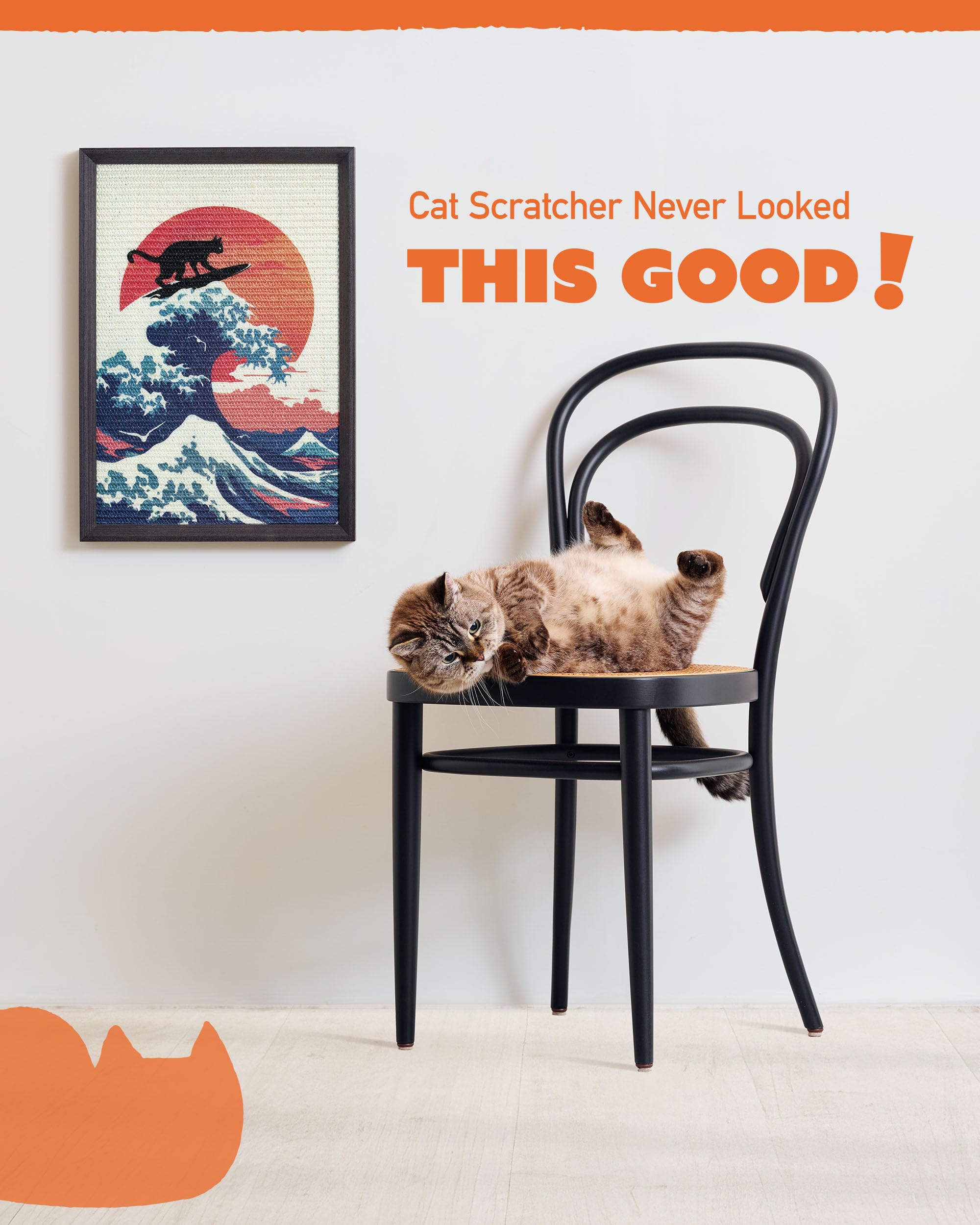 PURRDEE sisal grattoir naturel, texture réaliste et grattage efficace.