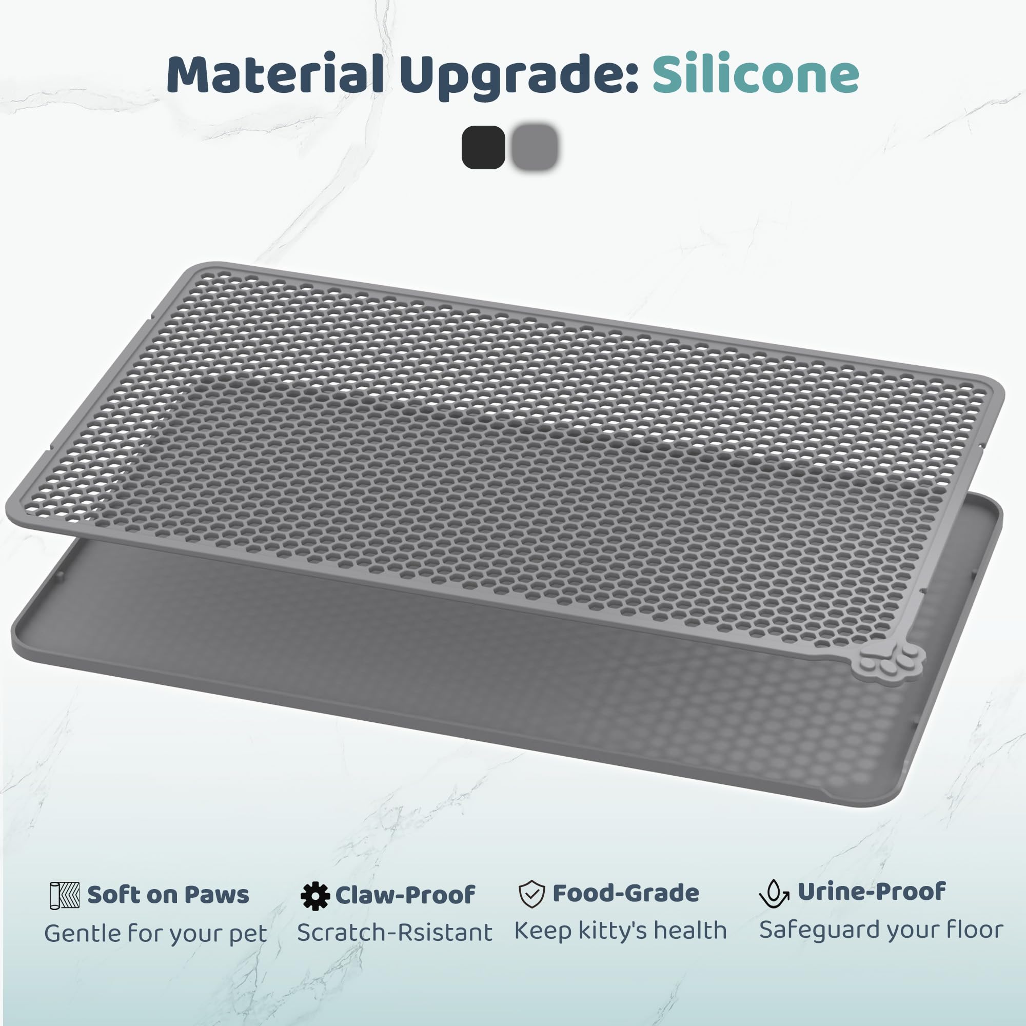 Purrersia tapis litière silicone usage quotidien 24x15