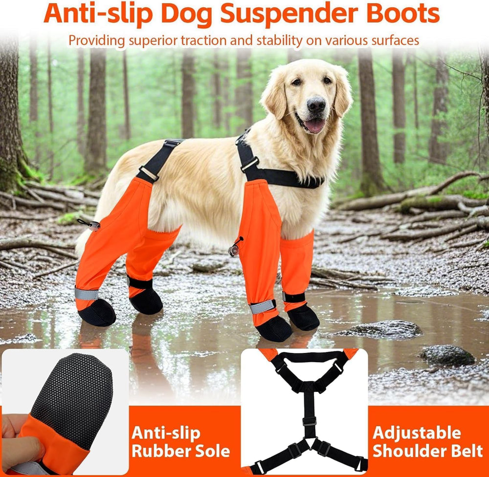 PurrHug bottes reflectives pour chien, visibilite accrue en promenade nocturne.