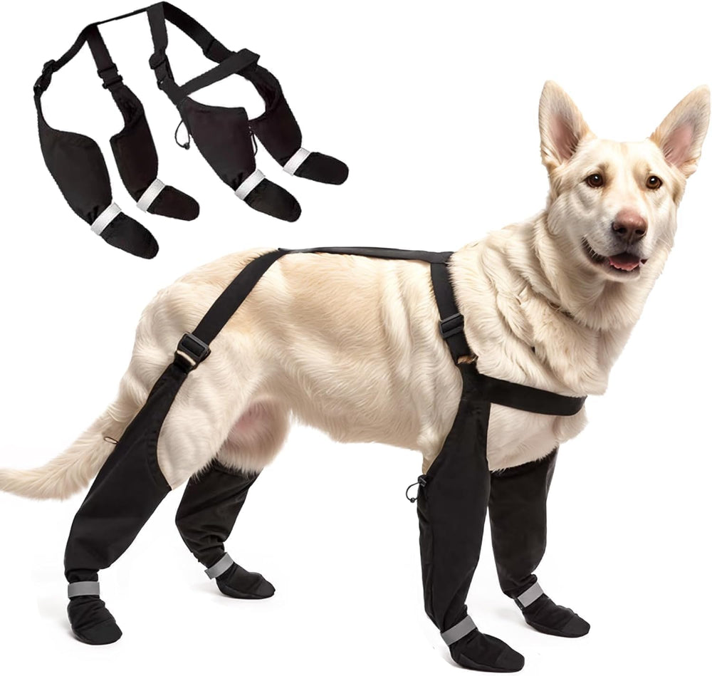 Bottes suspendues PurrHug pour chien noires offrent stabilité sur sols mouillés.