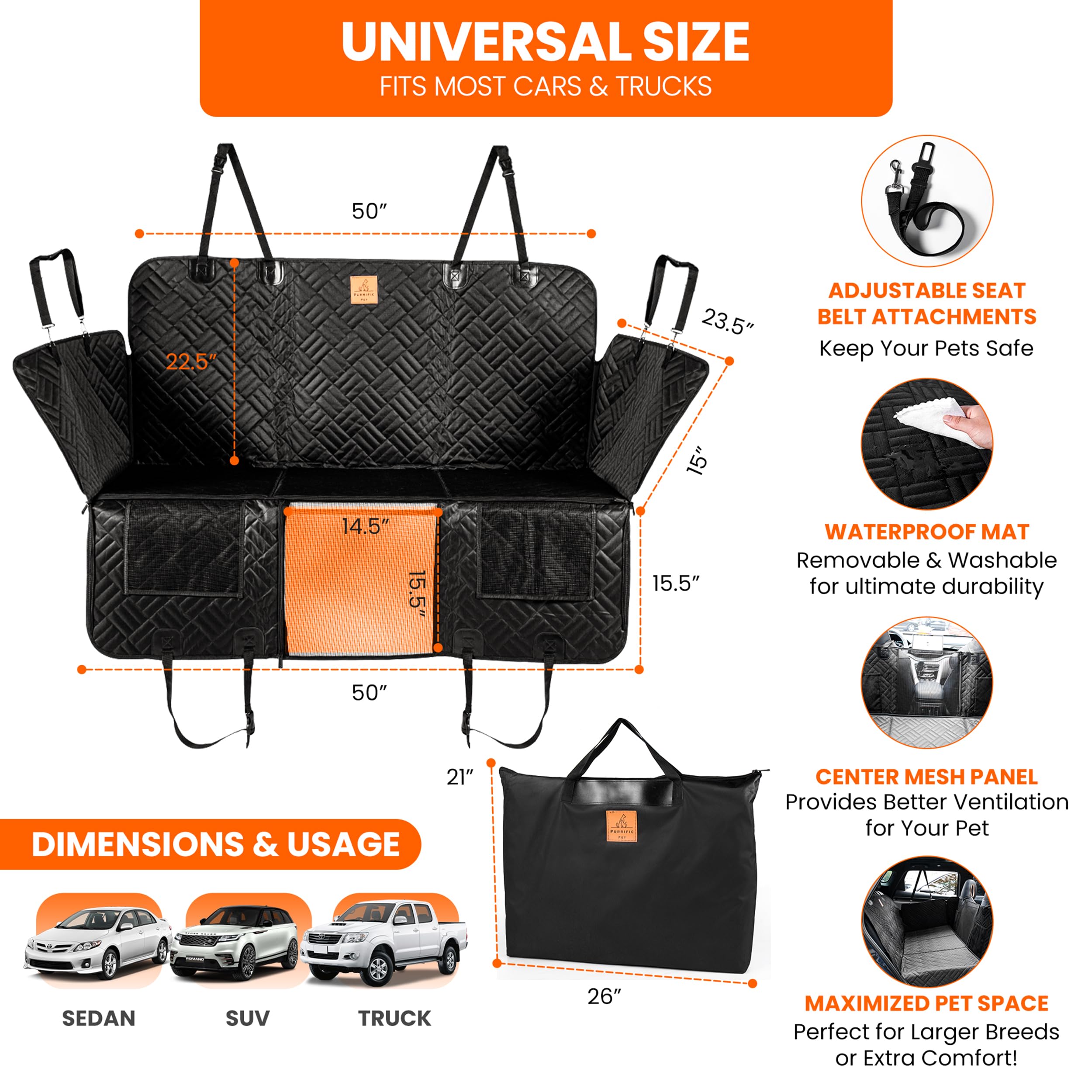 Design-elegant-vehicule Purrific Pet s'accorde avec tout intérieur.