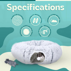 Purrific Pet Tunnel matériaux premium et durables: longévité et jeu