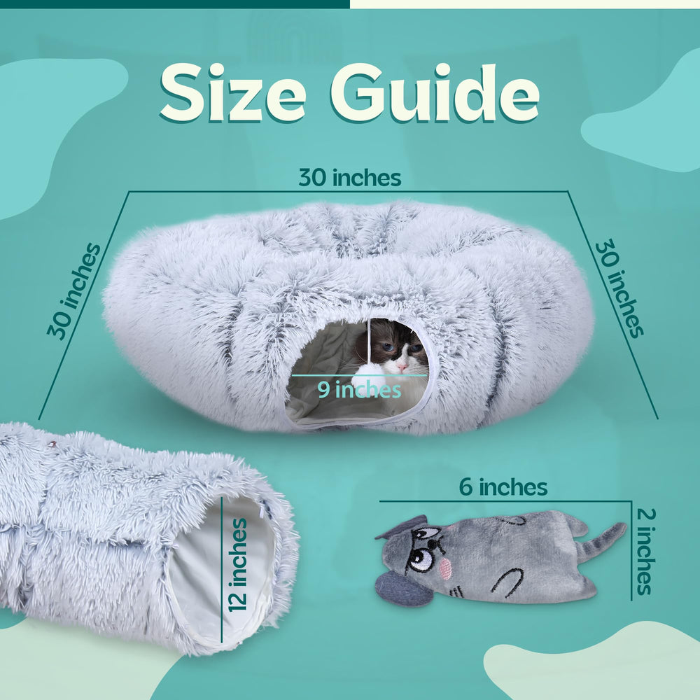 Purrific Pet Tunnel utilisation intérieur confort: refuge pour chat