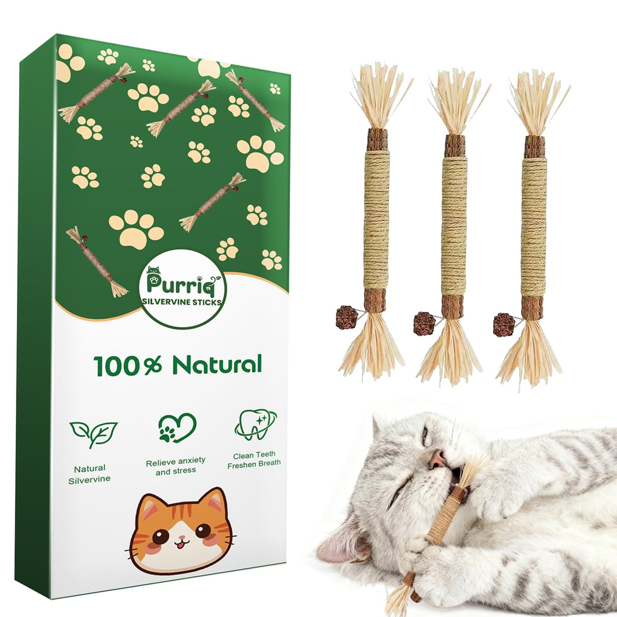 Purriq batonnet vigne-dargent pour mâcher et explorer