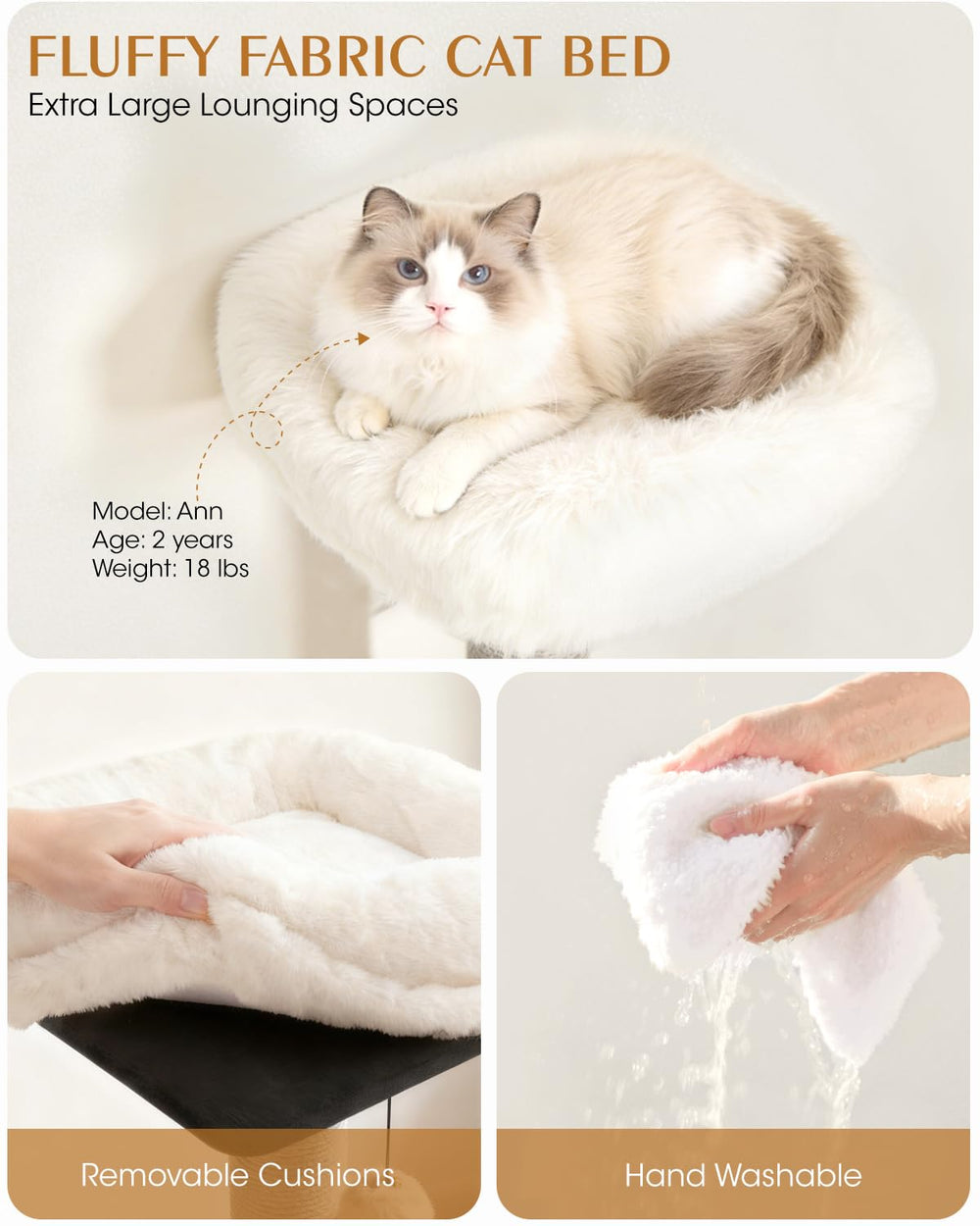 Purrlato Arbre Chat Maine Coon - poteaux sisal pour griffes et exercice.