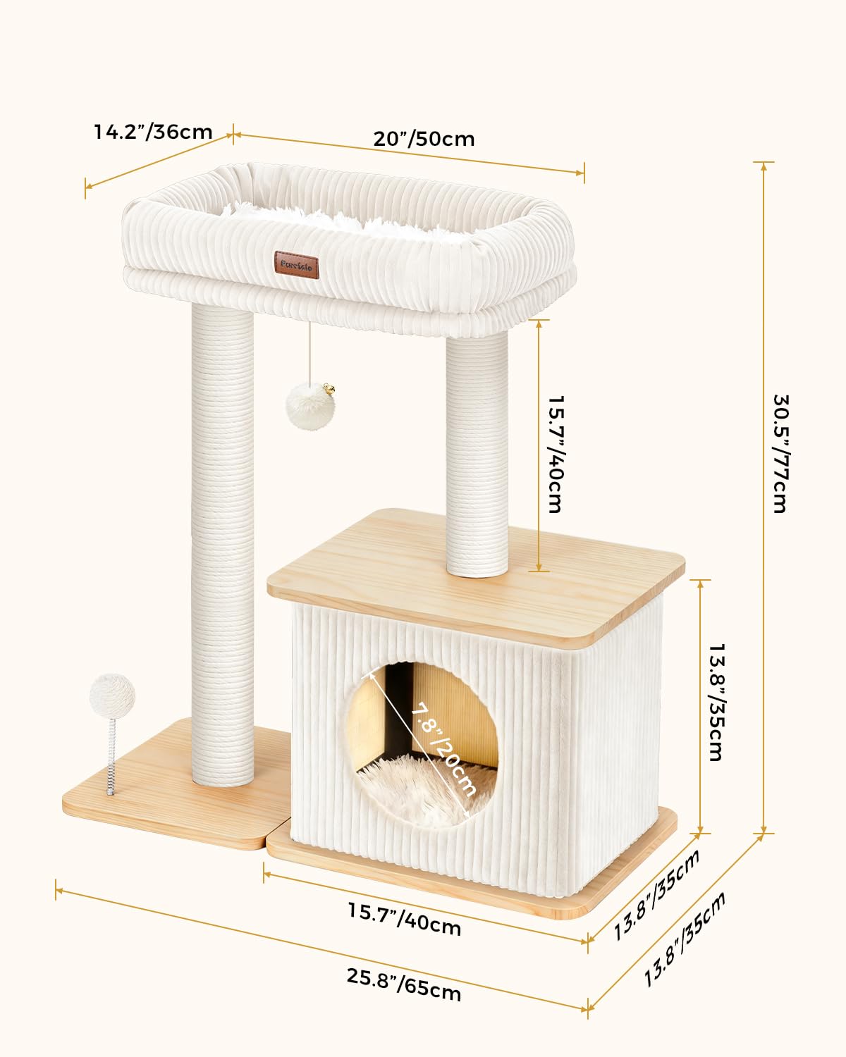 Purrlato Poteaux en sisal, surface à griffer naturelle protégeant vos meubles