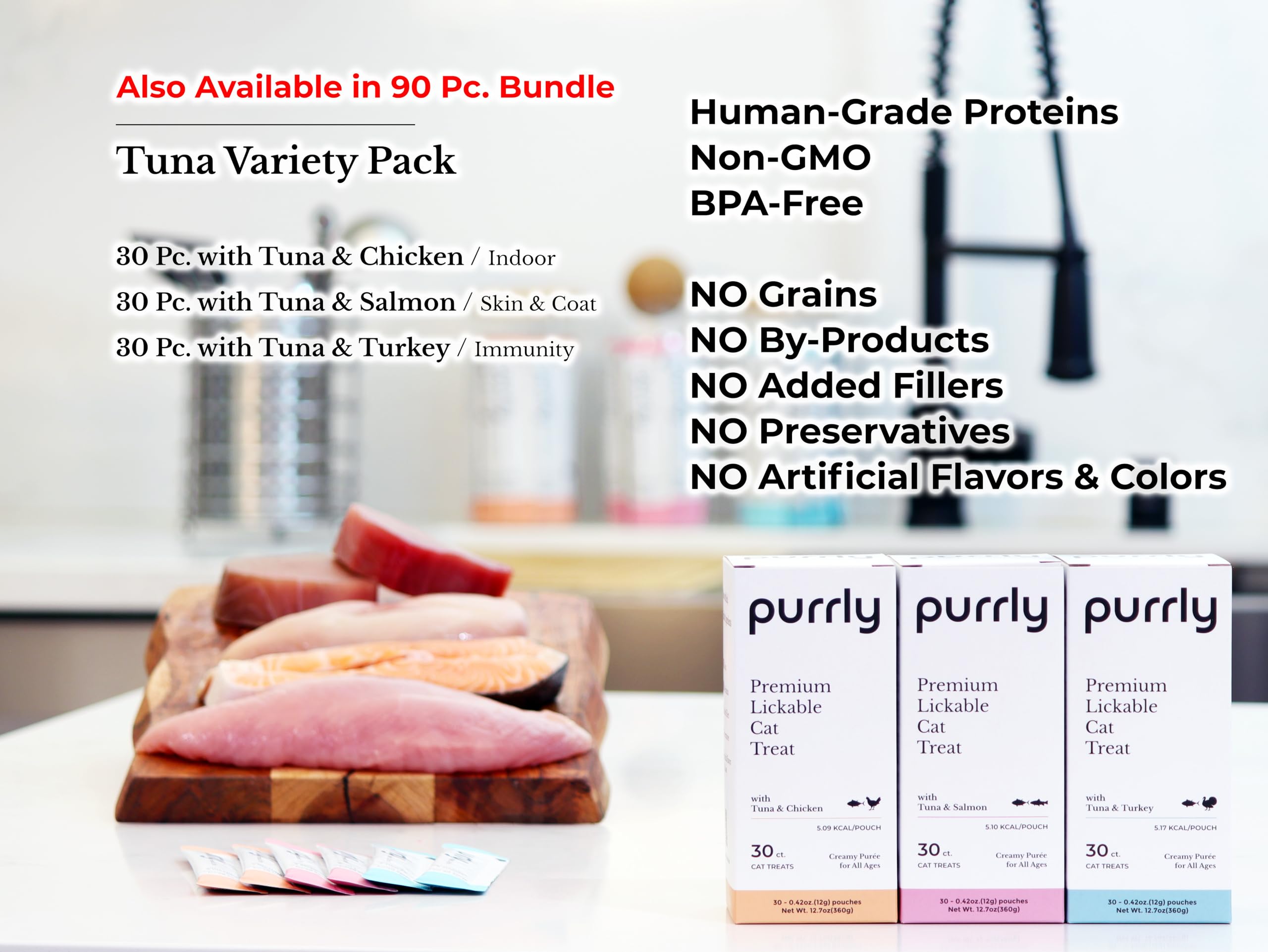 Purrly texture crèmeuse et lisse, expérience de léchage agréable pour chat.