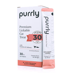Purrly Topper crème purée en bouteille pour friandise hydratante et savoureuse.