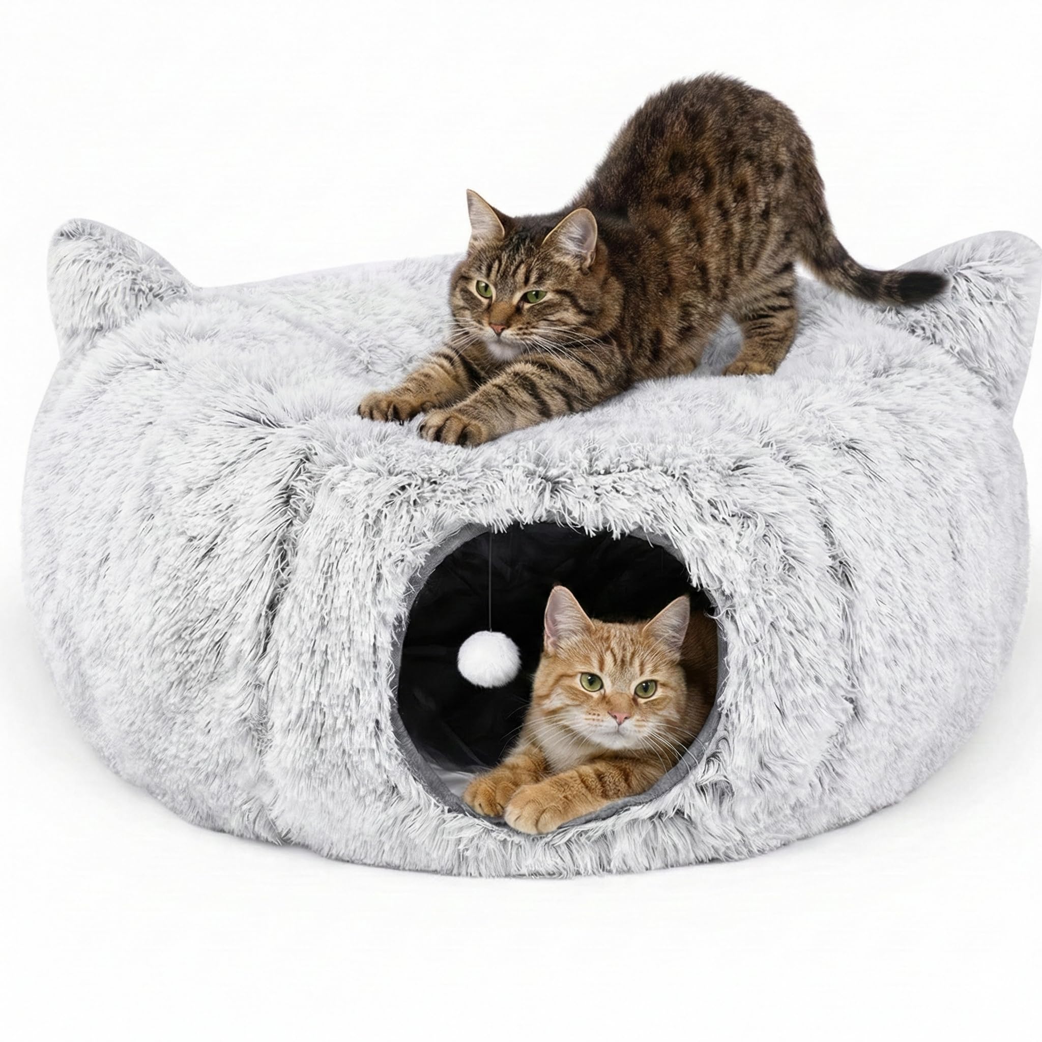 Purrpuff tunnel interactif 3-en-1 pour repos et stimulation du chat