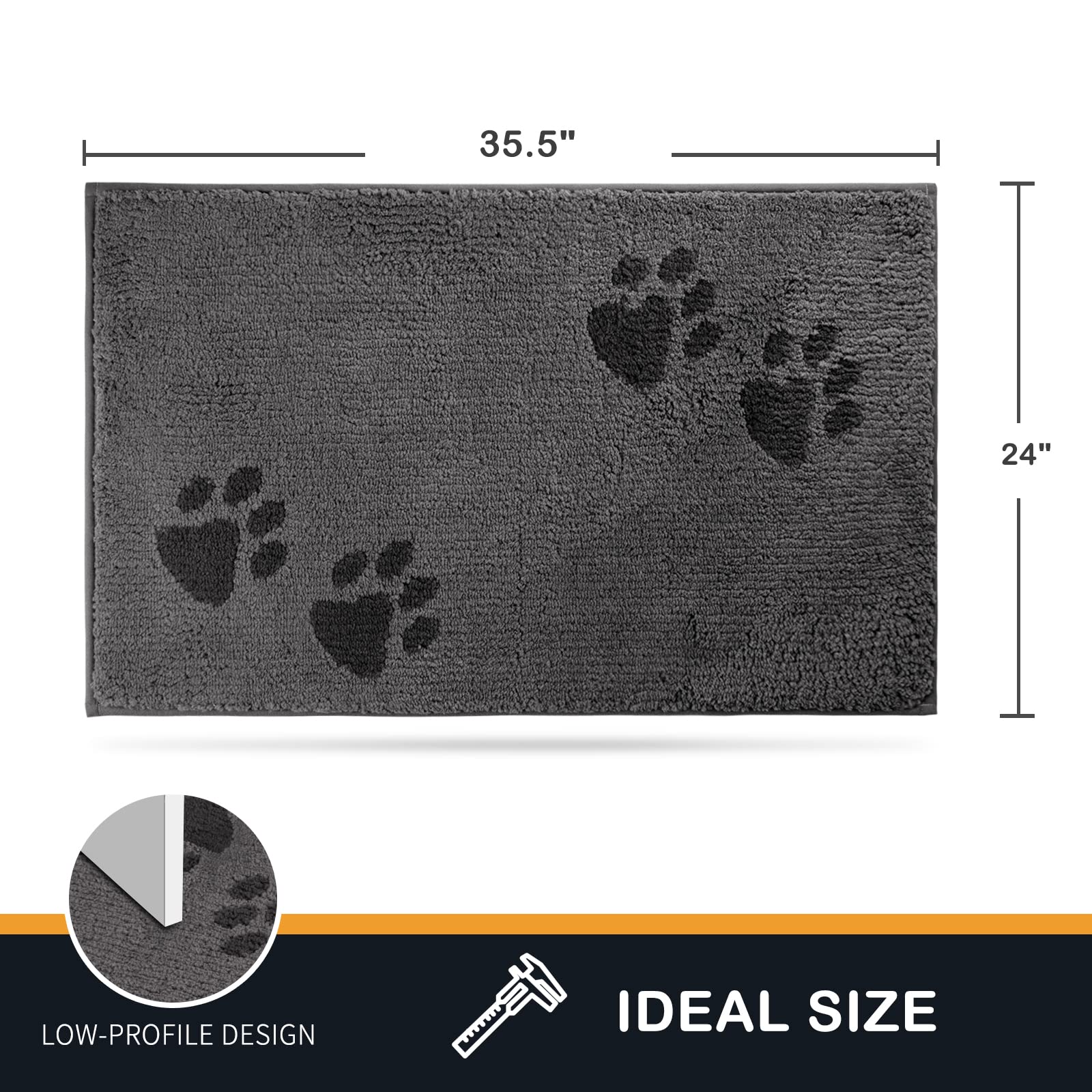 Purrrugs tapis antidérapant pour porte d'entrée, stabilité renforcée et sécurité.