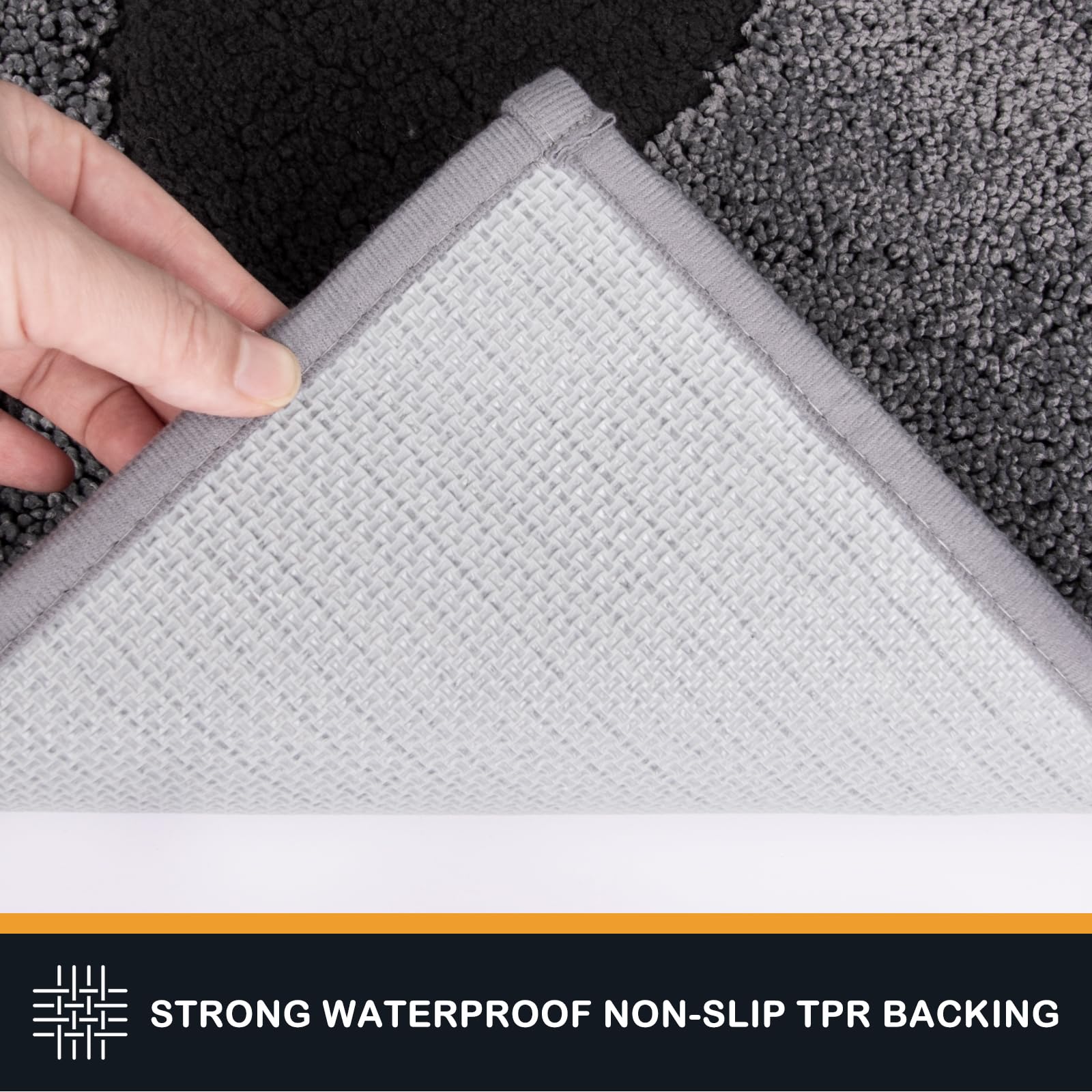 PURRUGS Tapis-gris-moderne pour une entree propre et accueillante