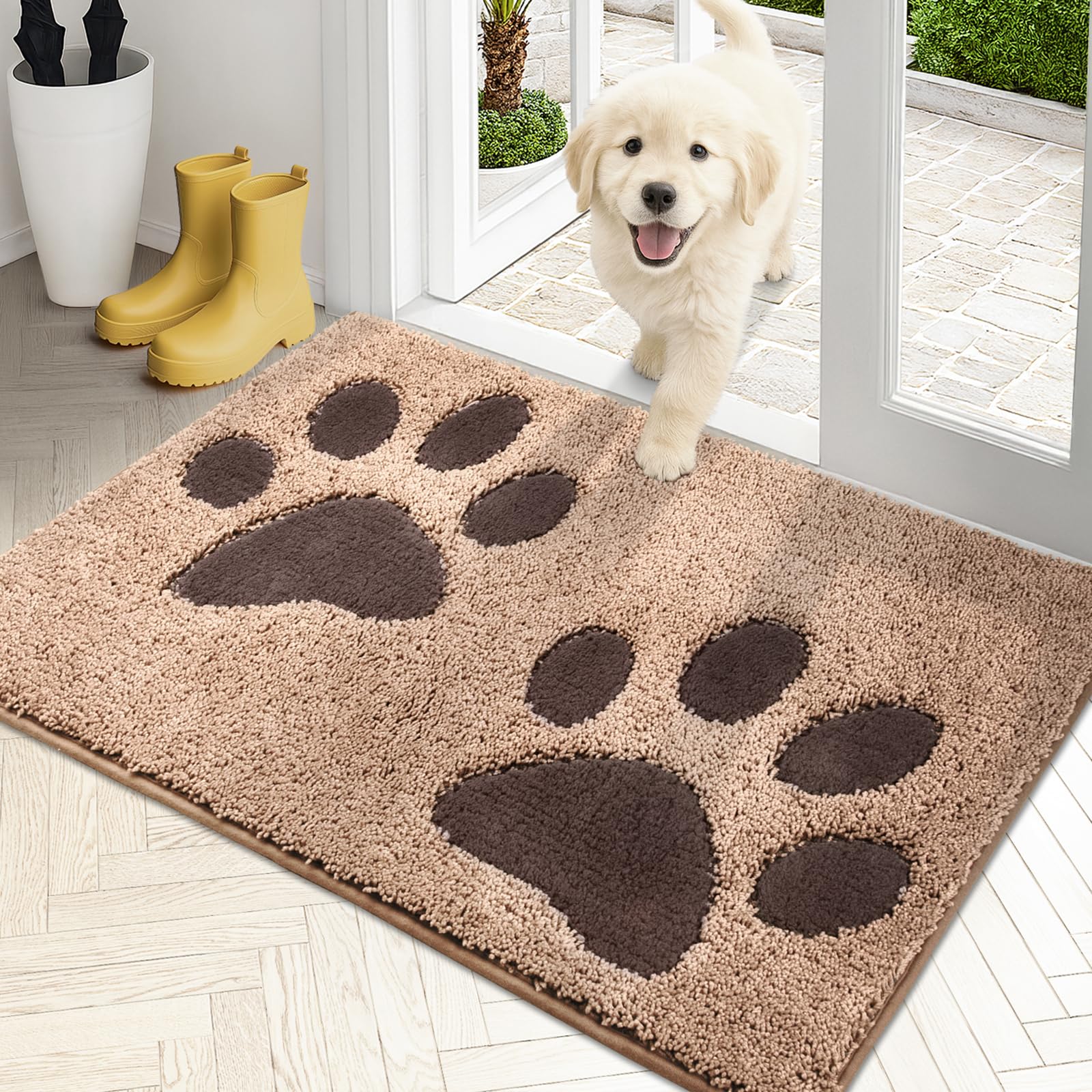 PURRUGS tapis d'entrée microfibre douce et efficacité contre saleté et boue