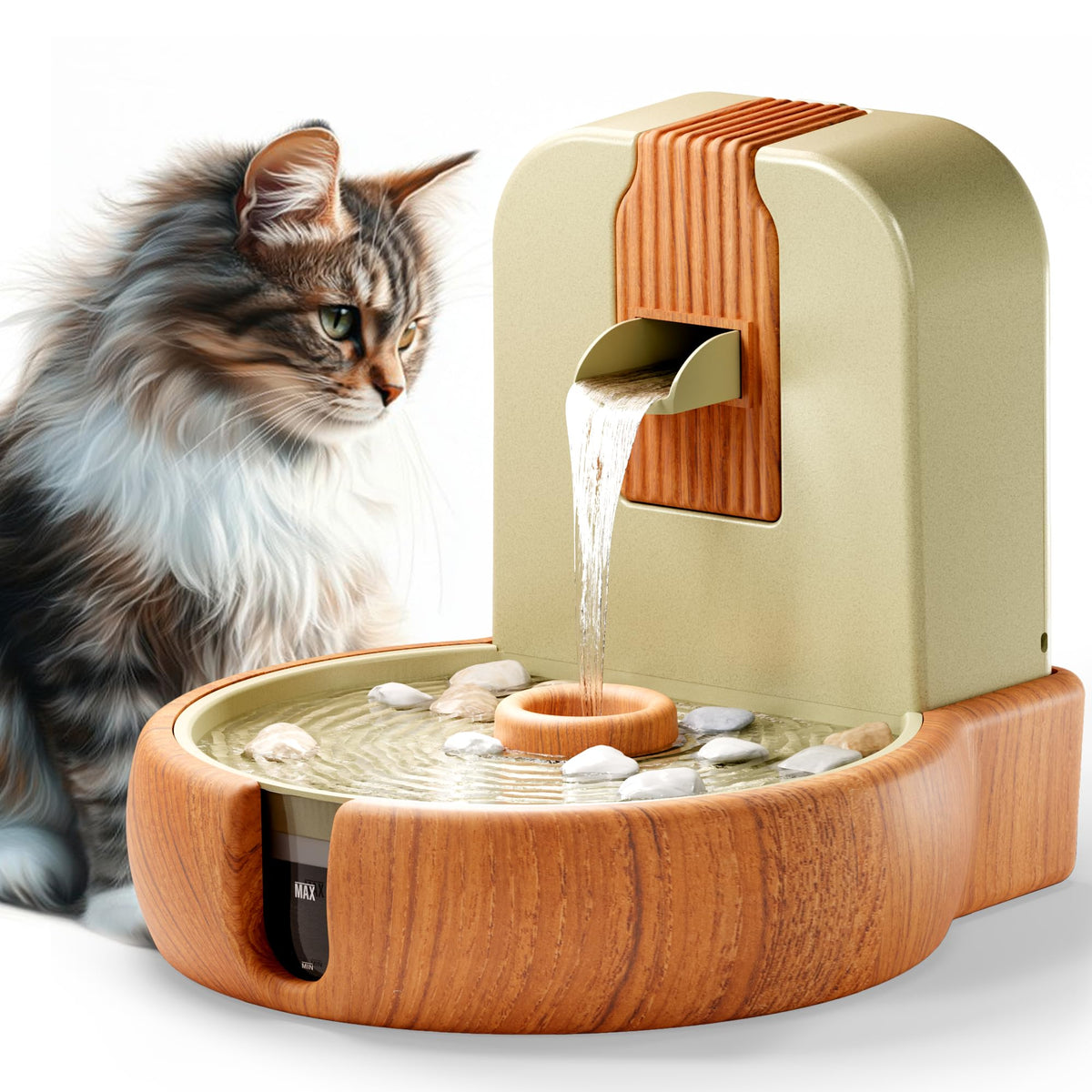 Purrvana Zen fontaine pour chat, design harmonieux et hydratation en mouvement.