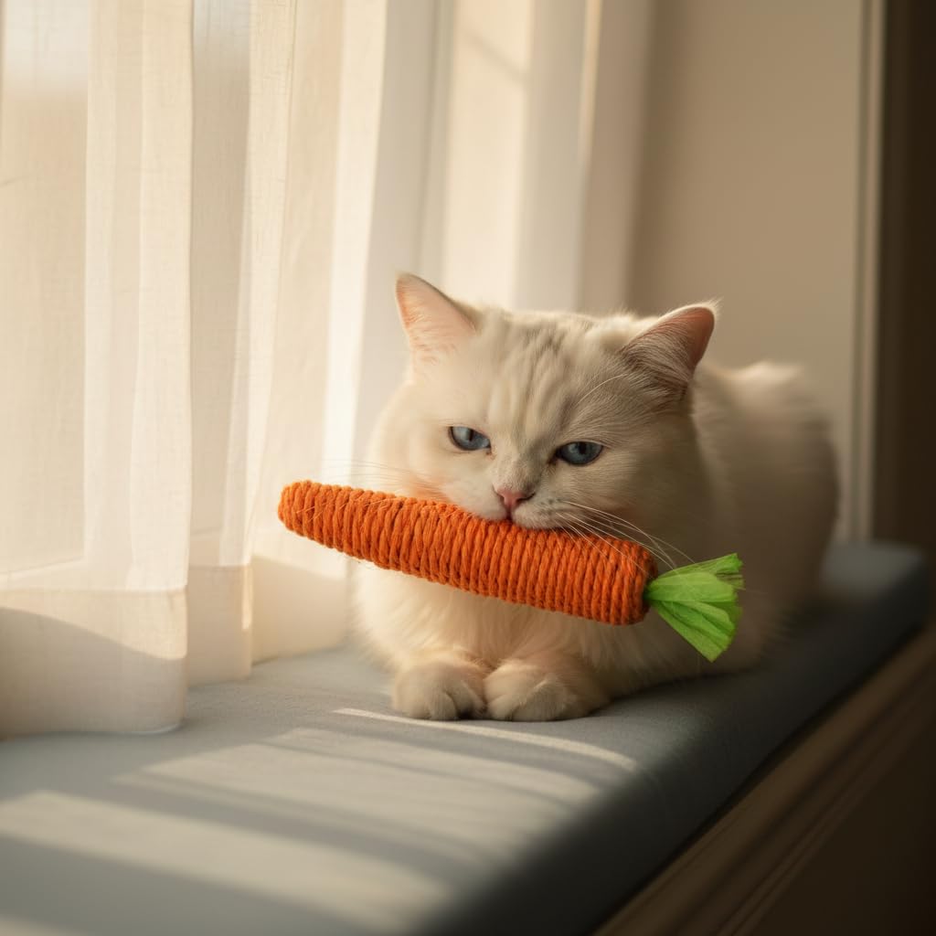 PurYupearl pack de 2 jouets sisal pour chat.