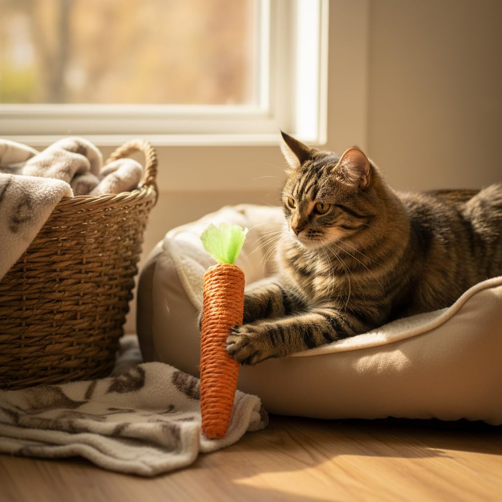 PurYupearl texture sisal nettoie les dents du chat.