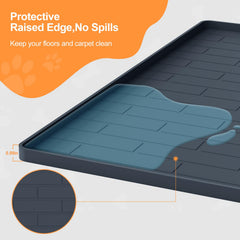 PUWANJILI silicone non-glissant pour chien, plateau stable pendant la propreté.
