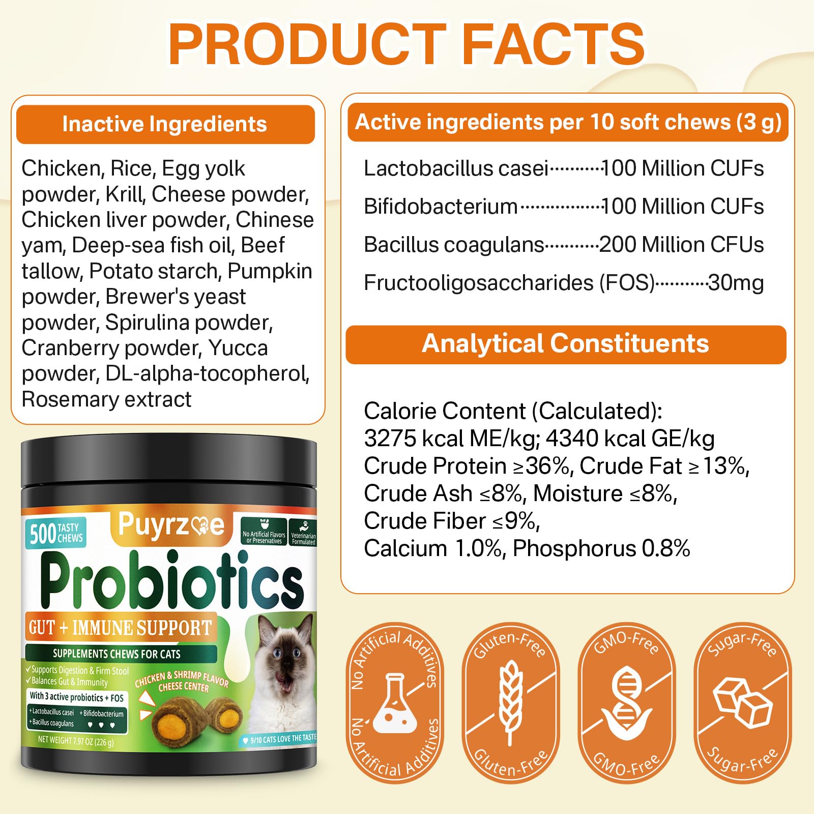 Puyrzoe Chat Sans Additifs: formule douce pour digestions sensibles.