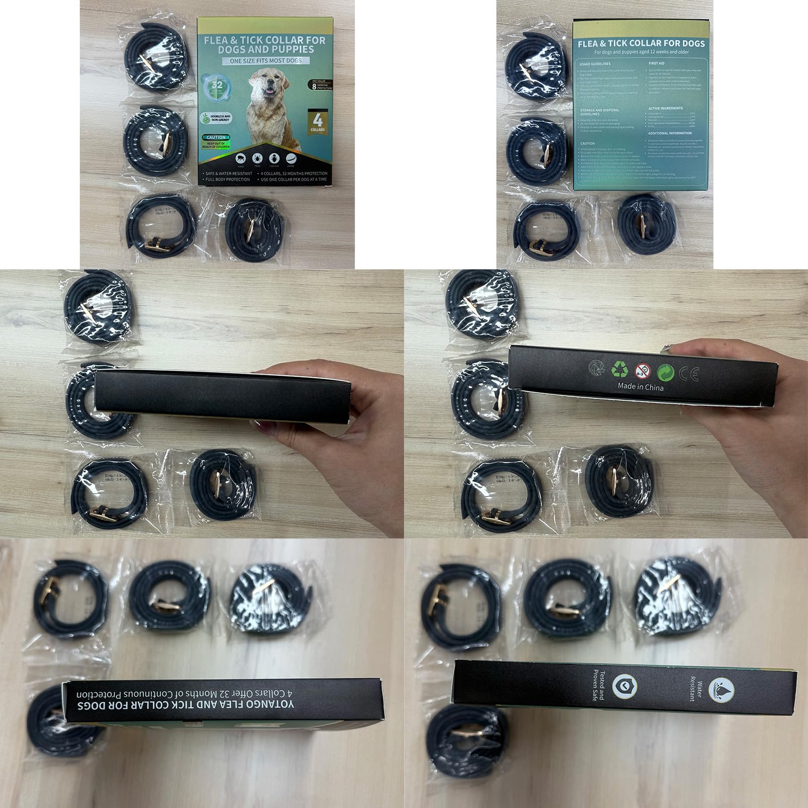 Collier Puyrzoe noir adapté aux chiots et chiens adultes.