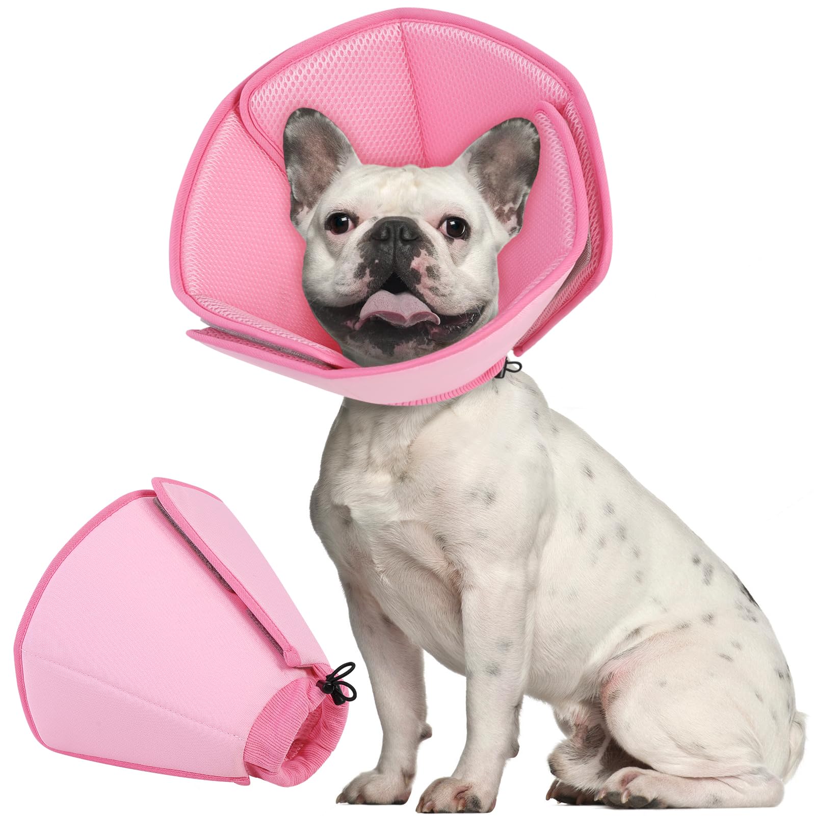 PUZAUKAL cône doux chien rose favorise le repos post-opération