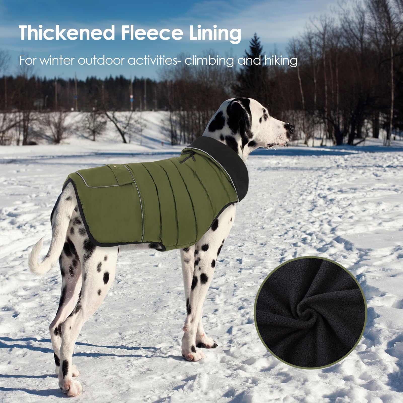 Manteau PUZAUKAL pour chien, utilisation hivernale sûre et confortable lors des balades