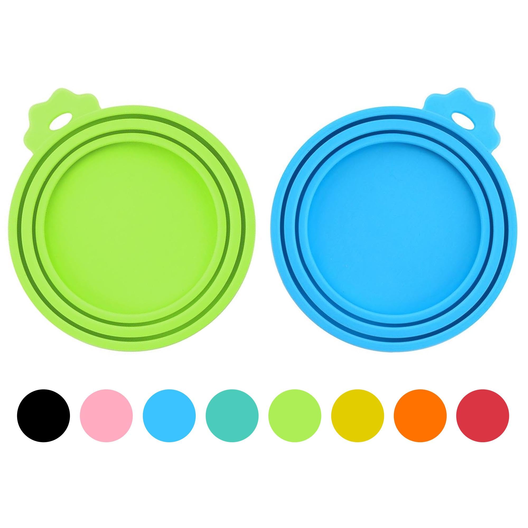 PWOD pack de couvercles bleu pour boîtes d'aliments animaux, pratique et étanche.