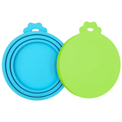 PWOD pack de couvercles vert pour boîtes d'aliments animaux, hermétique et frais.