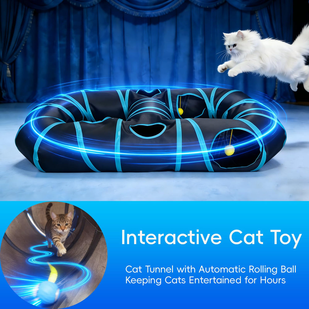 Pwvivjoi tunnel-chat-figure-8-interactif offrant un parcours polyvalent.