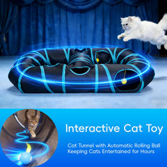 Pwvivjoi tunnel-chat-figure-8-interactif offrant un parcours polyvalent.