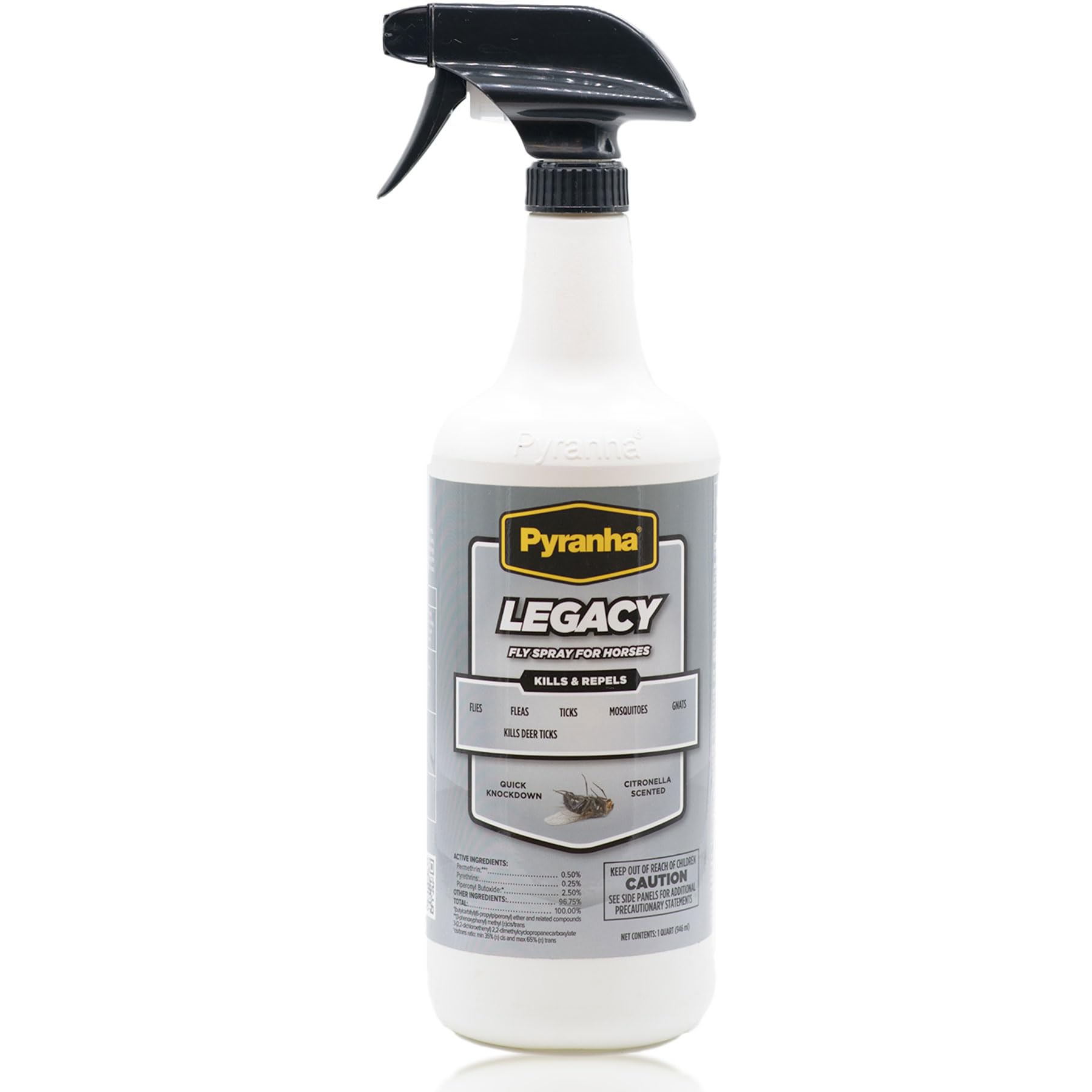 Pyranha Legacy Spray – bouteille 1 quart prête à l’emploi pour protéger le cheval.