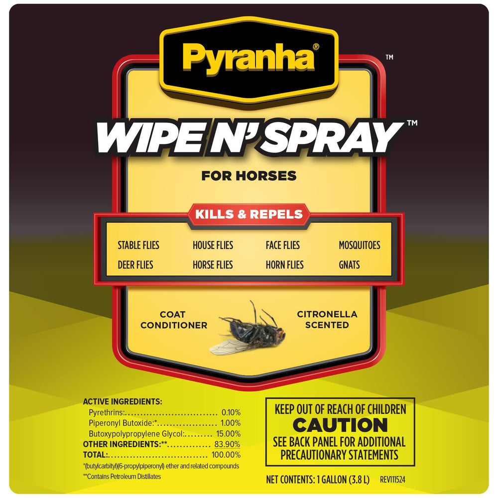 Formule enrichie en lanoline pour nourrir le pelage avec Pyranha Wipe N' Spray.