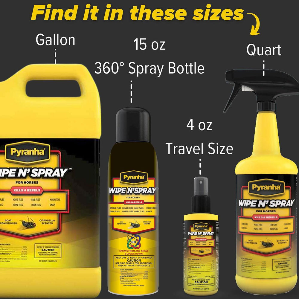 Rangement pratique de Pyranha Wipe N' Spray dans l'écurie.