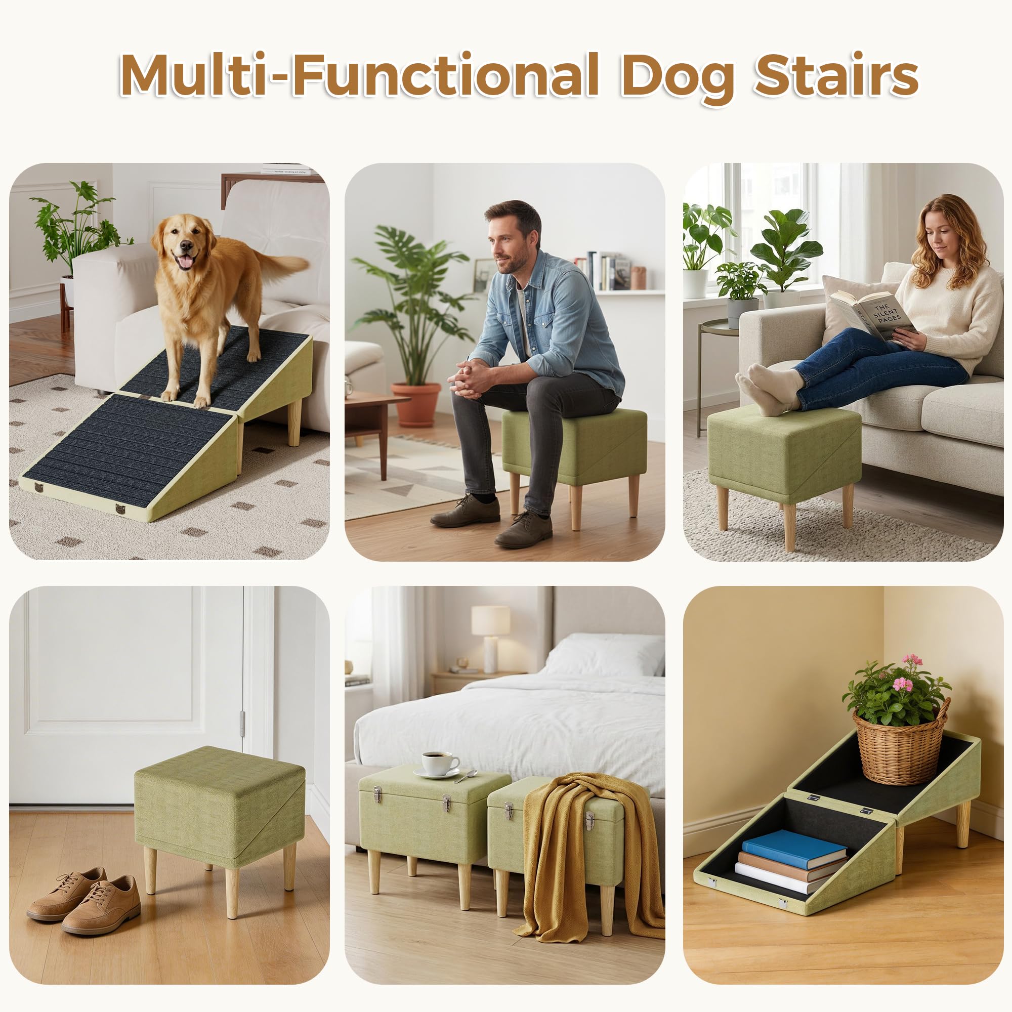 PyroLog escalier-pet-compact convient aux petits espaces et offre soutien