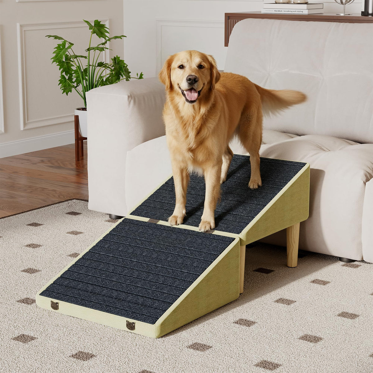 PyroLog rampe 3-en-1 avec rangement caché, facile montée pour chiens