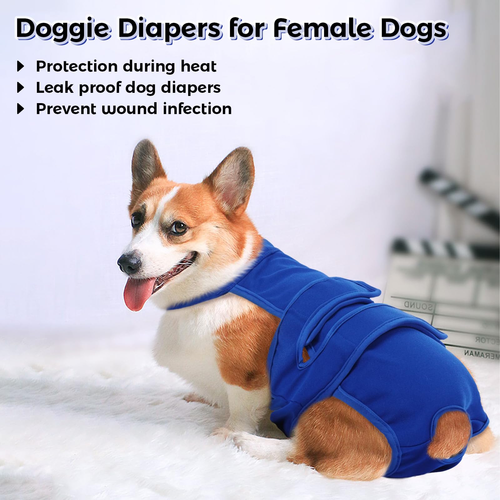 QBLEEV culotte-sanitaire chien lavable, pratique et durable pour la maison.