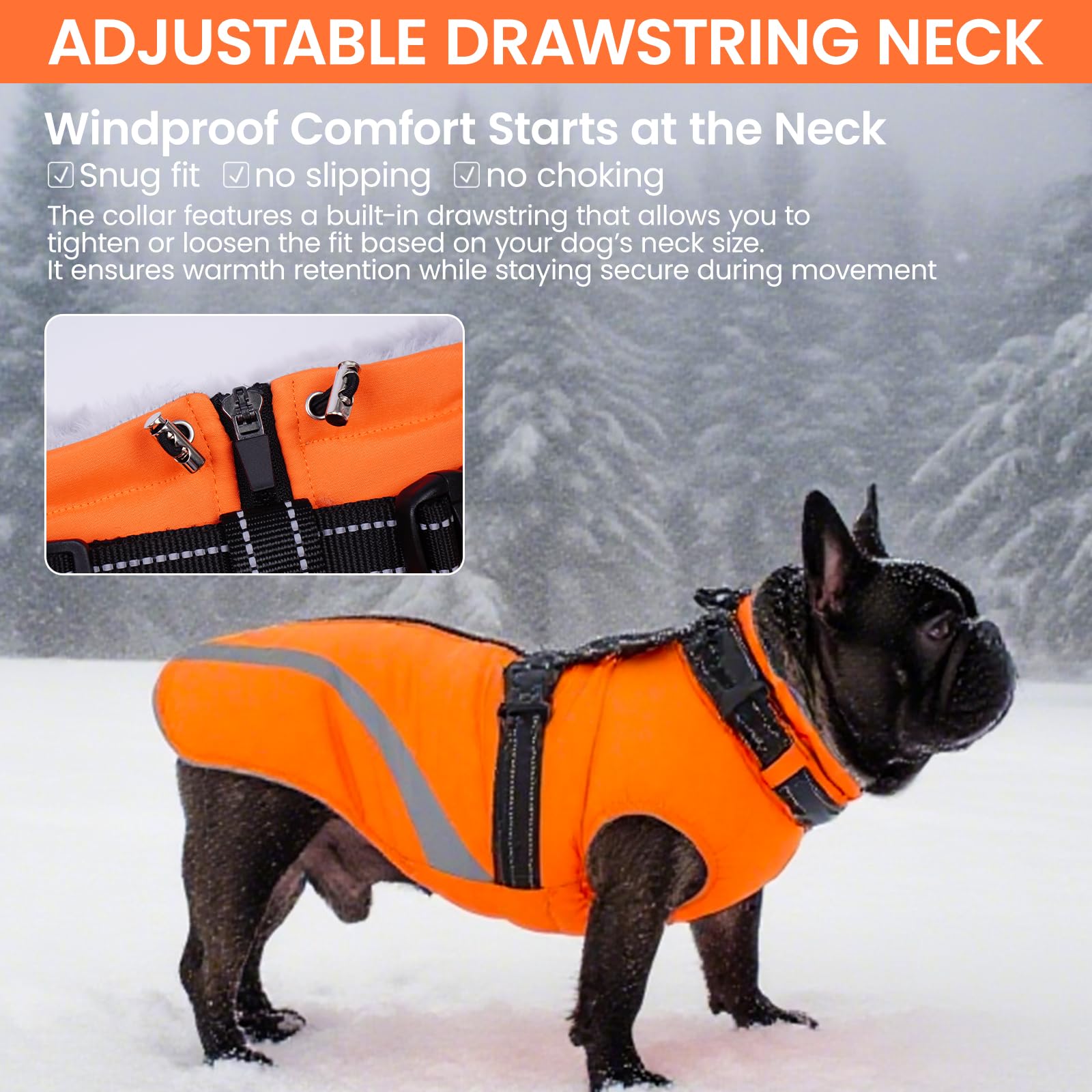 Manteau QBLEEV avec bandes reflectissantes pour visibilite accrue.