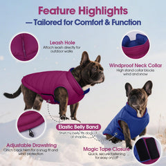 Manteau QBLEEV imperméable, protection contre pluie et vent pendant les sorties.